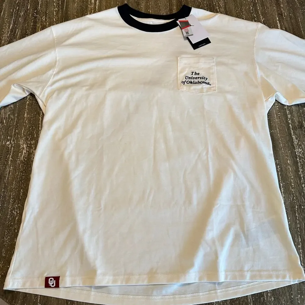 NWT Jordan Oklahoma Sooners Prep Max90 Loose Fit Pocket Logo Long Sleeve T-Shirt